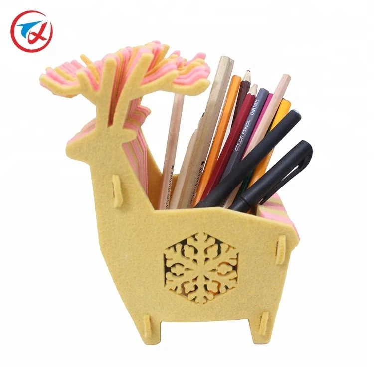 Lowcost Animal Decorative Felt Container Pen Holder For Car Buy Pen