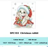Halloween rabbit cross stitch package Christmas wreath 14ct cloth cotton thread embroidery DIY handmade needlework