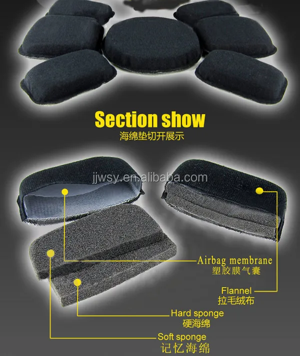 7 Piece Kampf Helm Pad Set Suspension System Für Ach & Mich Helmets,3/4