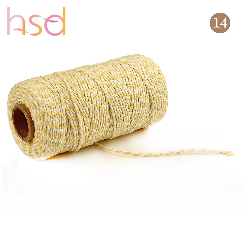 Wholesale Coloful Baker's Twine Double Color Cotton Twine For Christmas