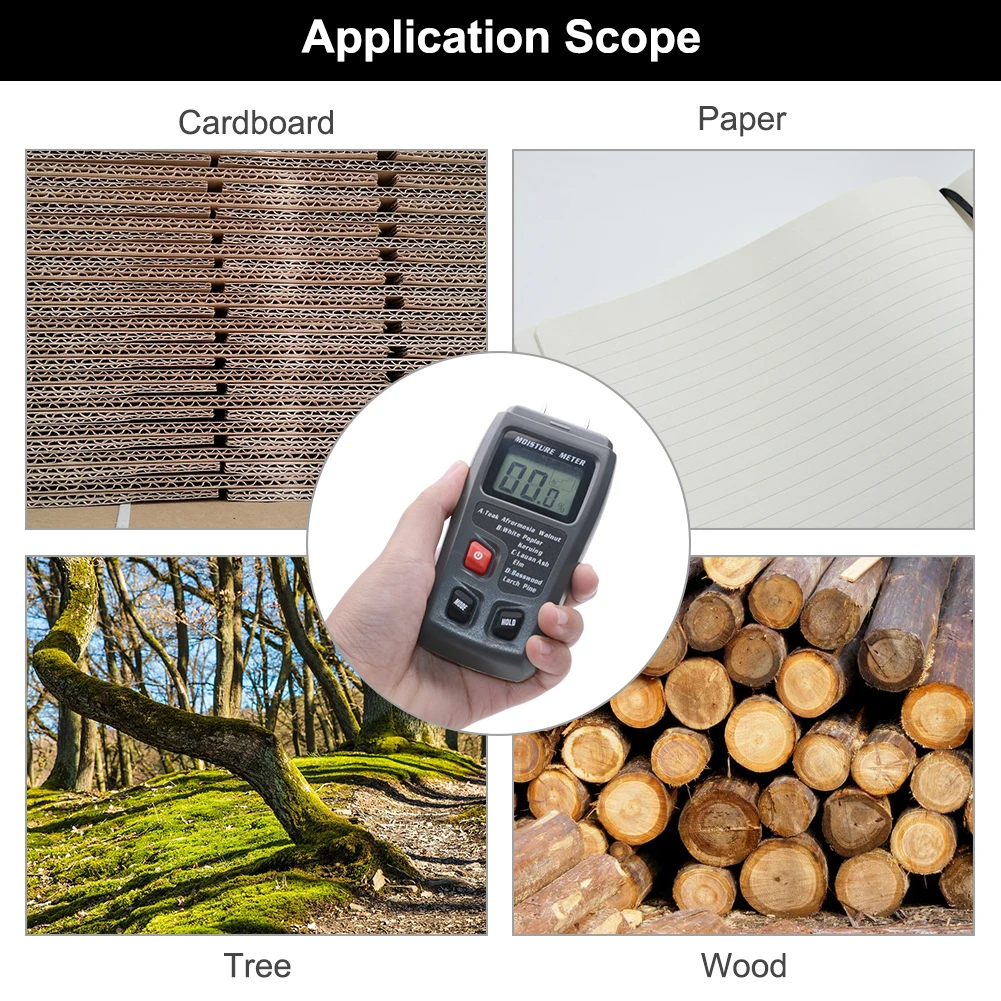 New Digital Wood Humidity Tester Moisture Meter