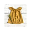 European style casual frock design for baby girls smoked peplum dress with flutter sleeve tunic top linen baby clothes
