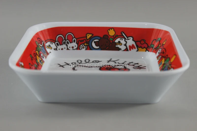 Melamine Kids Square Bowl Baby Candy Bowl Plastic Deep plate