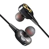 Wireless BT Double Unit Driver Earphones HIFI Bass Subwoofer Headset with Mic