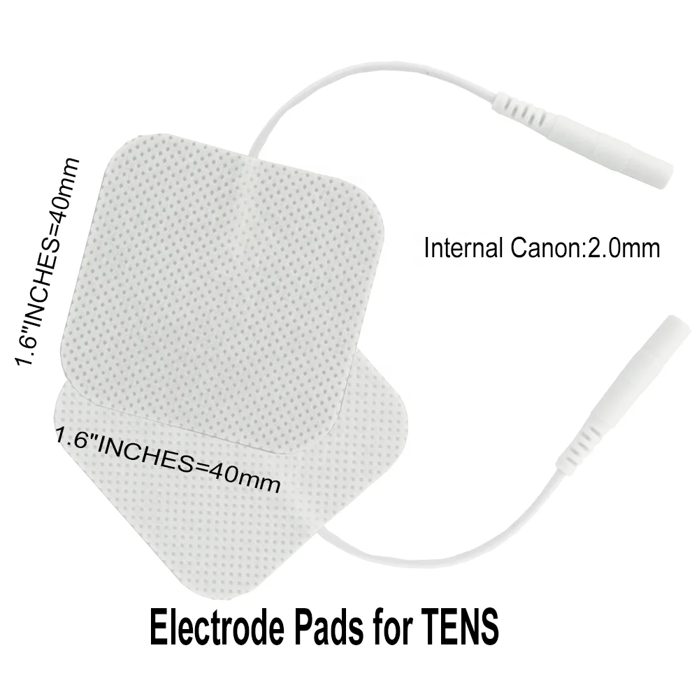 Selfadhesive Electrode Pads 2mm Plug Gel Patch For Tens Therapy