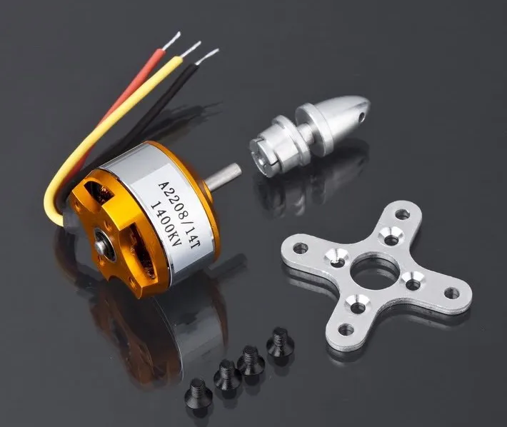 Moteur Électrique Cc Sans Balais A2208 Kv1100 Kv1400 Kv2600 Pour Avions Rc/bateau/véhicule