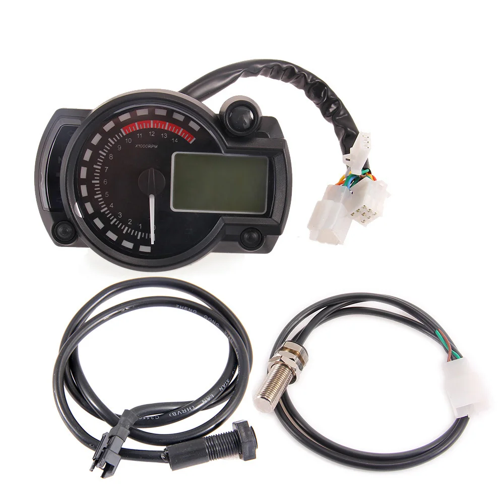 Motorcycle Scooter 14000rpm Lcd Led Digital Odometer Speedometer