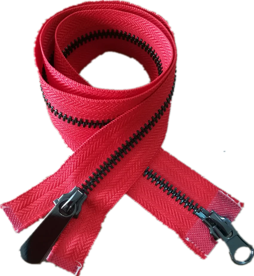 No5 Gold Metal Zipper Two Open Key Locking Sliders Buy Metal Zipper