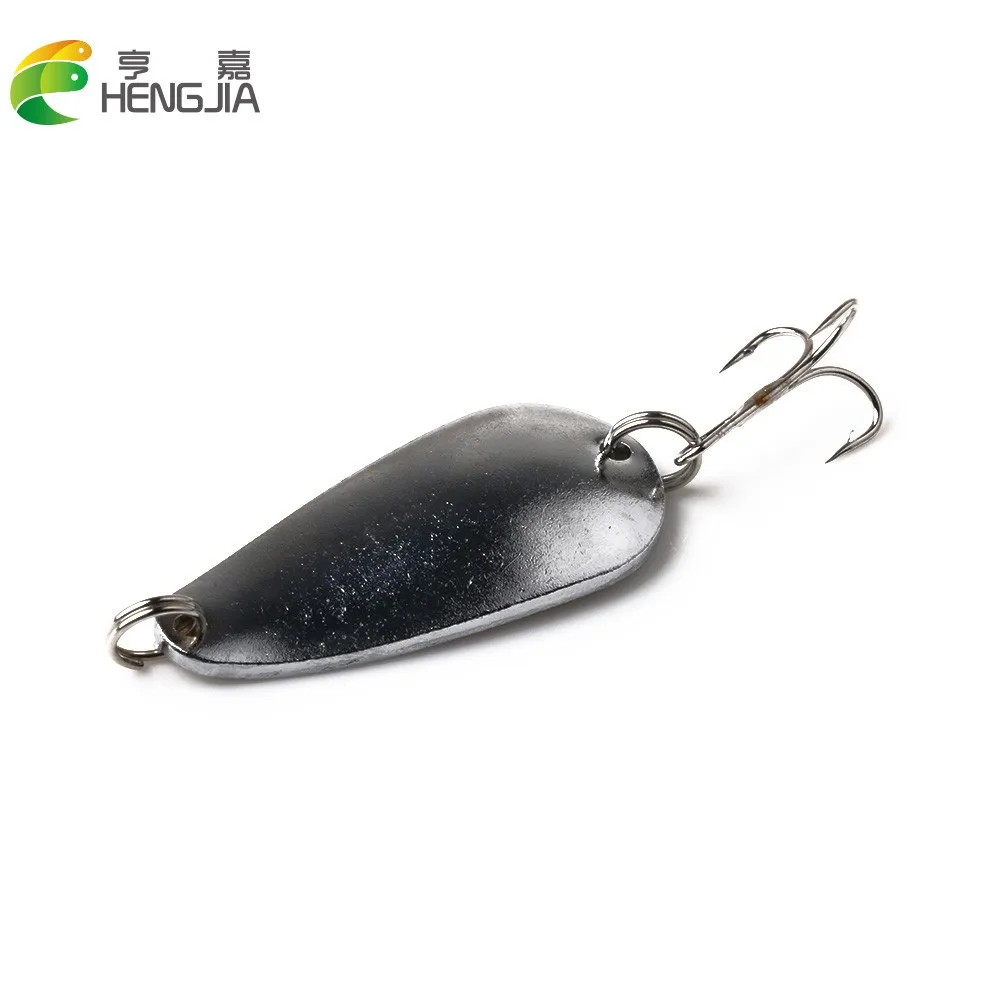 Hengjia Silver Spoon Shaped Sequins Metal Spoon Baits Fishing Tackle