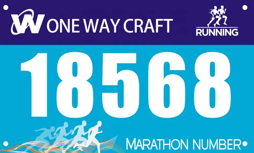 Custom Personalized Printable Waterproof Paper Bib Numbers For Marathon