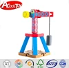 Funny construction toys for train set wooden crane