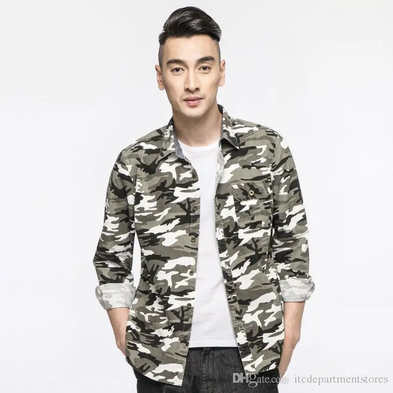Camouflage shirts for men Clearance