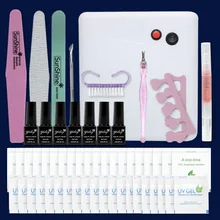 Manicure kit 198 phototherapy nail polish glue phototherapy machine set value package for beginners