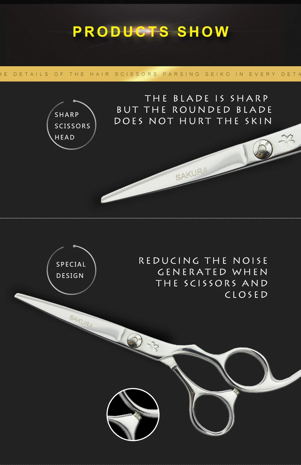 Parco High Quality 6 Inch Professional Cutting Thinning Scissors Beauty