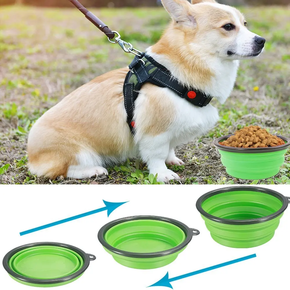 Collapsible Dog Bowl Pet Travel Bowl for Dog Cat Foog Water Easy Foldable Expandable Cup Feeder for Hiking Camping Travelling
