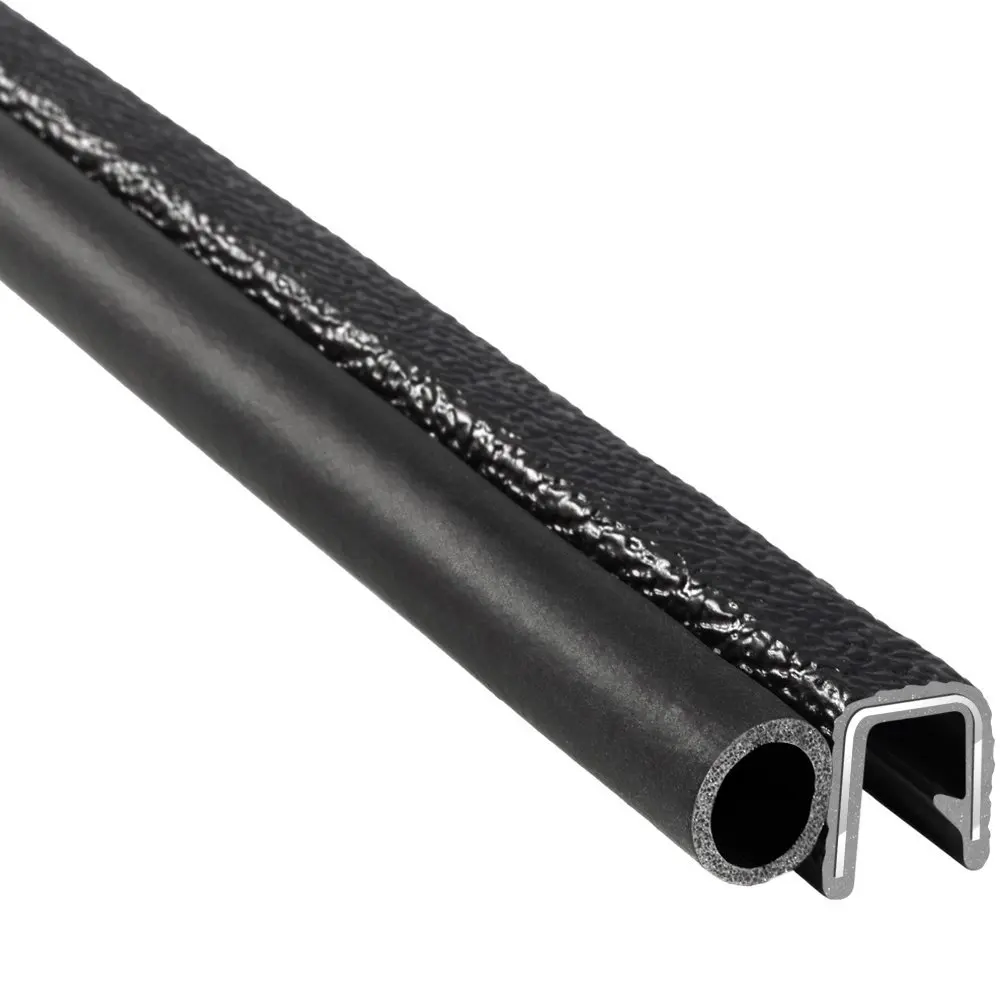3//8/” Bulb Seal Diameter PVC Plastic Trim with EPDM Rubber Bulb Seal 10 Feet Trim Seal with Side Bulb Fits 1//16/” Edge