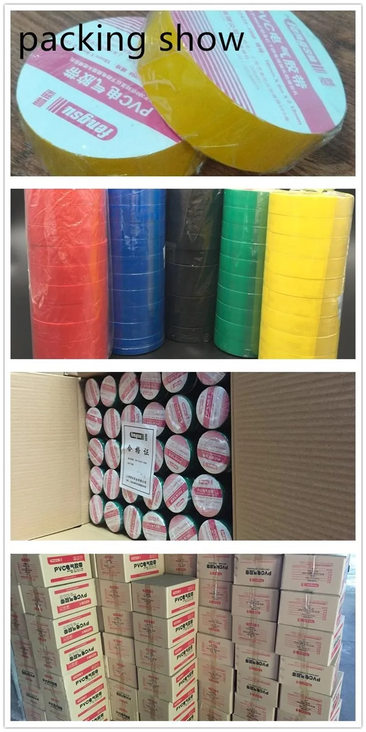 High Quality Rubber Adhesive Pvc Insulation Tape Jumbo Rolls 1250mm X