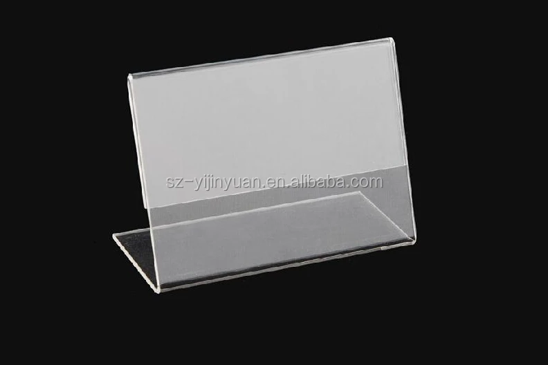 Tabletop Mini Acrylic Price Tag Display Holder Wholesale L Shape Cheap