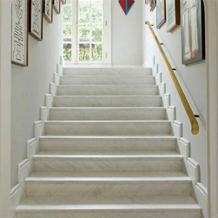 Italian block sources white marble slabs tiles staircase with premium quality