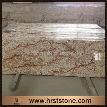 Brazil Verniz Tropical Gold Granite Kitchen Countertops For Sale