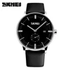 China factory skmei 3atm waterproof watch for mens fashion leather watch wholesale