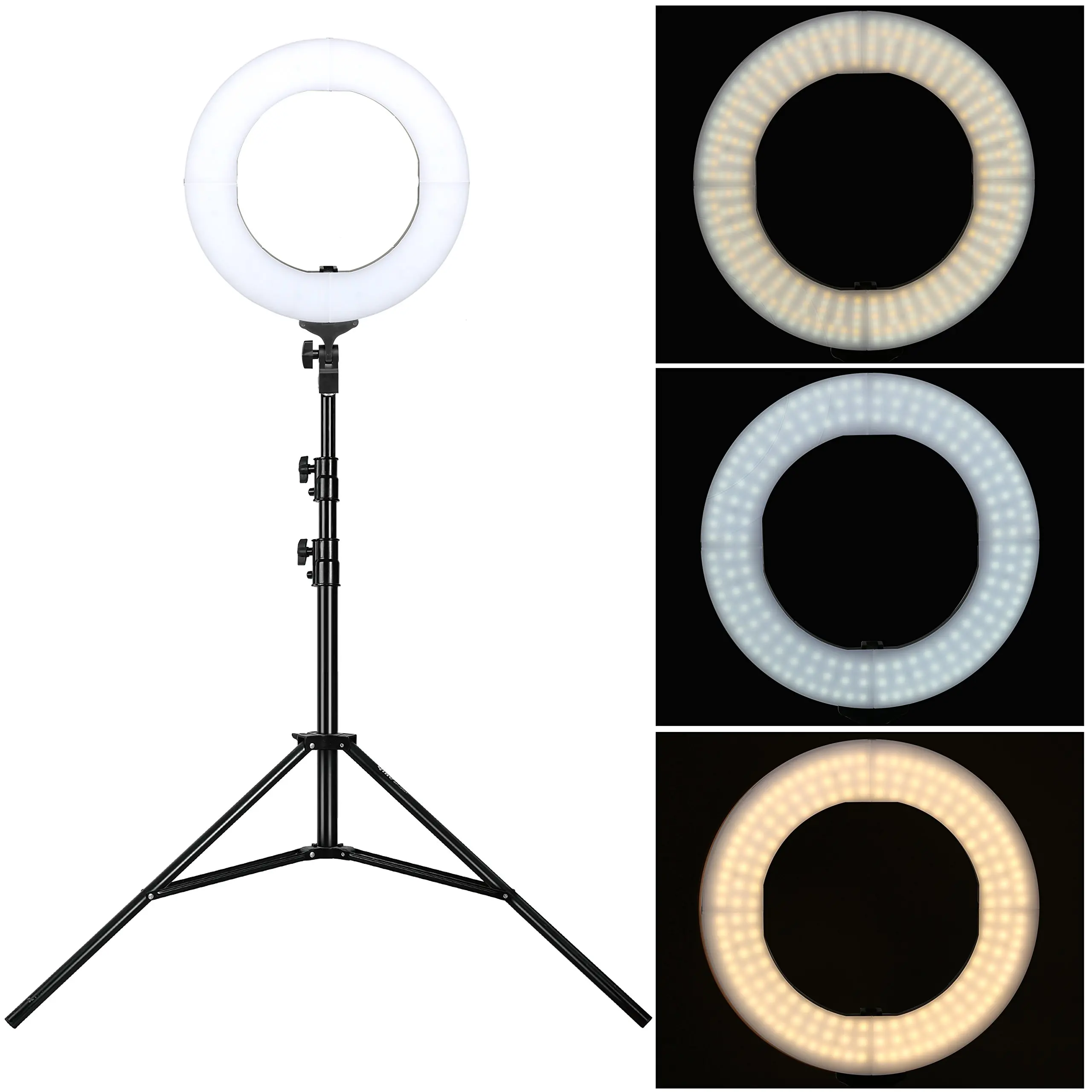 14 Inch Zomei Dimmable Flashpoint Fluorescent Camera Cellphone ring light with stand used for Portrait Youtube Video Shooting