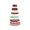 customized 6 Tier Clear Acrylic Round Cupcake Stand Wedding Birthday Cake Display Tower 1/4" Thick