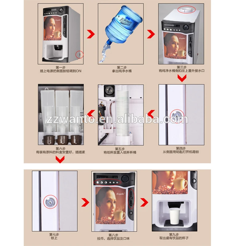 Automatic Hot Sale Coin Coffee Vending Machine Buy Coffee Machine,Coffee Vending Machine,Coin