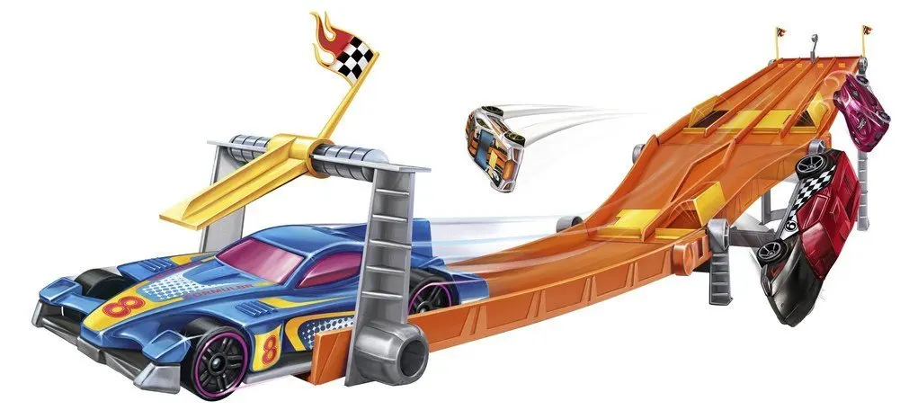 hot wheels super 6 lane raceway playset