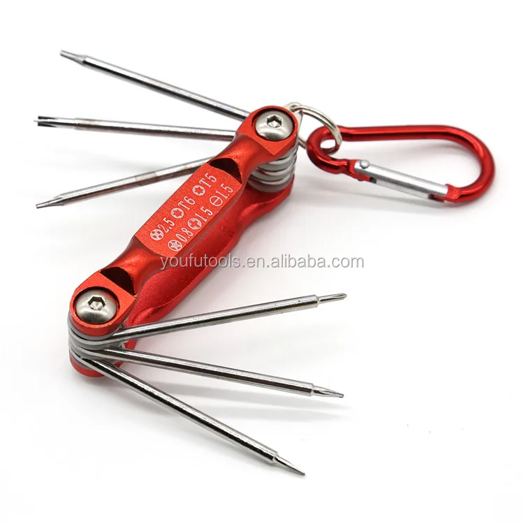 Multitool Keychain,Pocket Screwdriver Set,Phillips Flat Torx Star Screw
