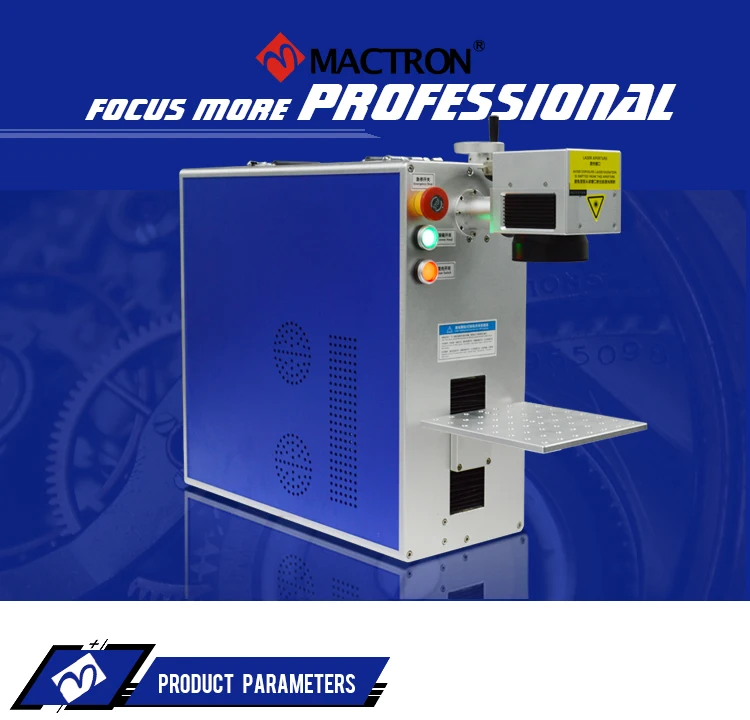 Fiber laser marking machine withe rotary device for marking ring .