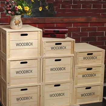 Drawer Storage Box Home Living Pine Wooden Box Storage Gift Pull