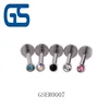 stainless steel diamond labret BCR lip stud with round plate body piercing jewelry