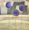 Wholesale natural handmade irregular purple agate coaster slices for home decor