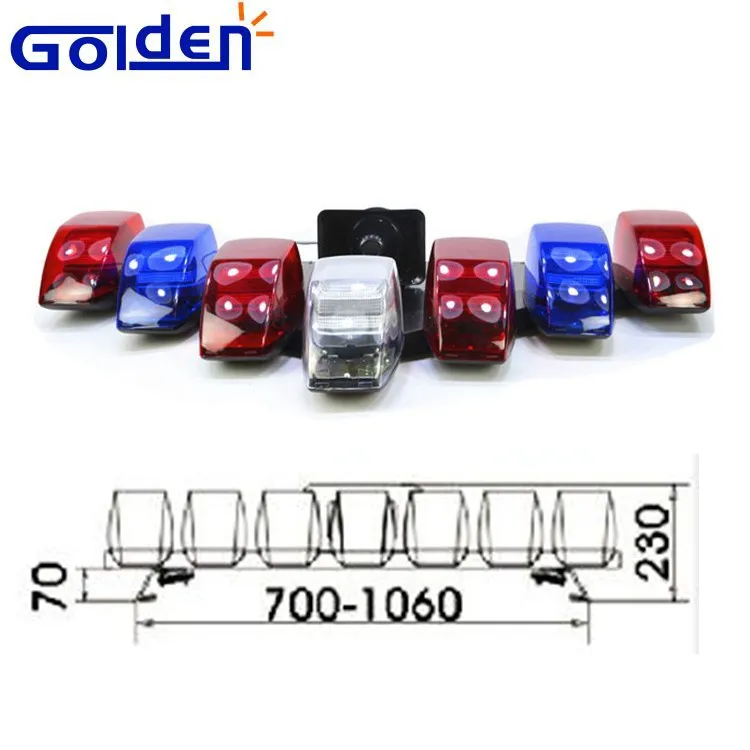 Full Size 12v Vector Shape Halogen Rotating Emergency Fire Ems Light