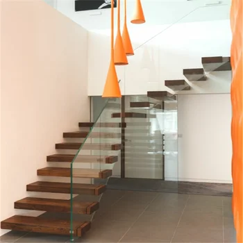 Free Standing Glass Railing Wooden Stairs Design Indoor - Buy Stairs Designs Indoor Wooden 