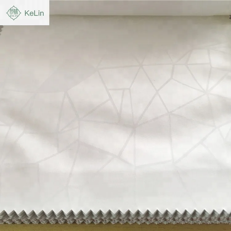 Weave Fabric Pure Woven Sateen Jacquard 100 Cotton White Hotel Bedding Set Stripe Combed Free