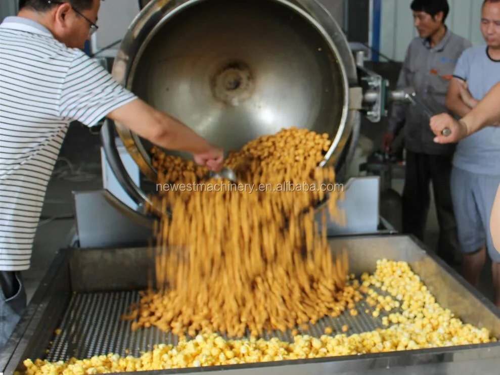 Commercial Us America Air Puffed Popcorn Popped Machine /popcorn Production Line 60100kg/h