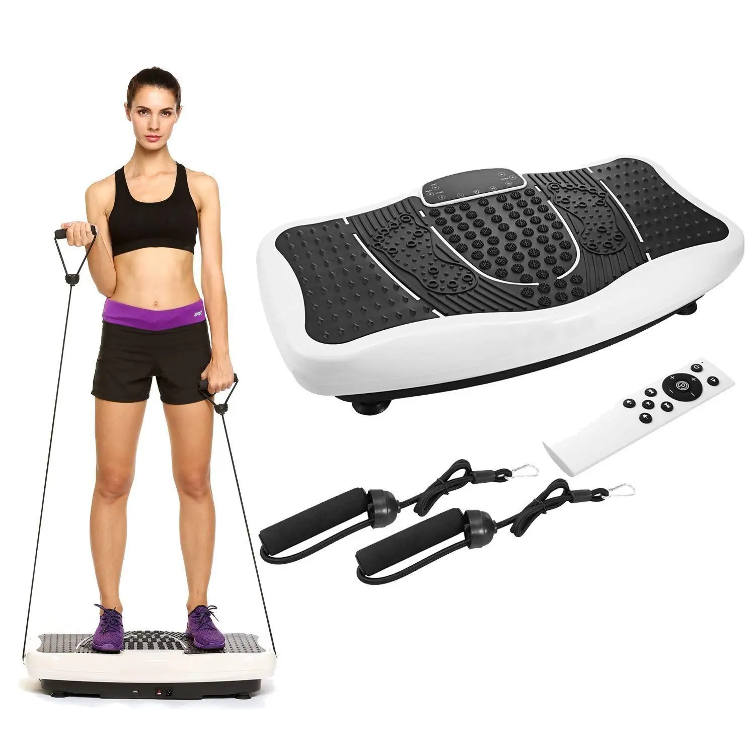 TOMSHOO Whole Body Vibration Platform Plate Fitness Machine Workout Trainer Hips Muscle Weight Loss Exercise Equipment