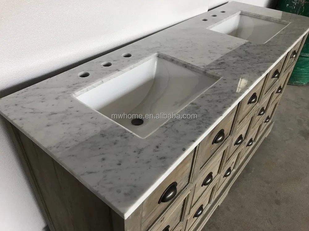 Mueble De Baño De Doble Tocador De Madera Reciclada A Medida - Buy