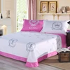 100% Cotton Plain Bed Sheet Wholesale/Nantong Supplier Bed Linen Supplies Feather Print Bedding Set/Bed Sheet/Duvet Cover/Pillow