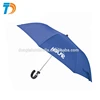 Promotional automatic logo 2 fold auto open umbrellas golf folding umbrella for rain