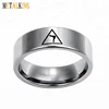 8mm Tungsten Carbide Freeemason Masonic Ring 14th Degree Grand Elect Mason Symbol
