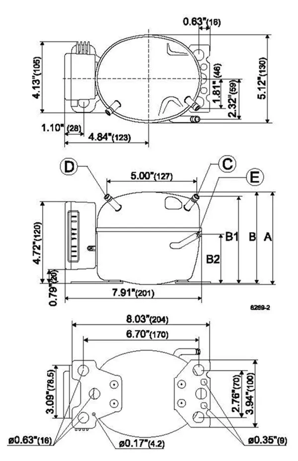 Bd35f 12v 24v Dc Inverter Compressor With Control Board