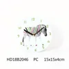 Sublimation printable blank clock round tempered glass table clock with 1AA Battery