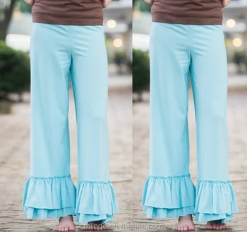 ruffle girl pants