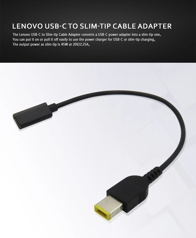 mønt stribet sej Wholesale For-Lenovo USB-C Type C to Slim-Tip Cable Adapter/ Square Tip Cable  Adapter From m.alibaba.com