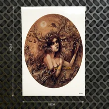 1PC 3D Sexy Women Body Art Arm Armband Fake Tattoo Stickers GHB-492 Men Flash Waterproof Tattoo Horn Girl Designs Free Shipping