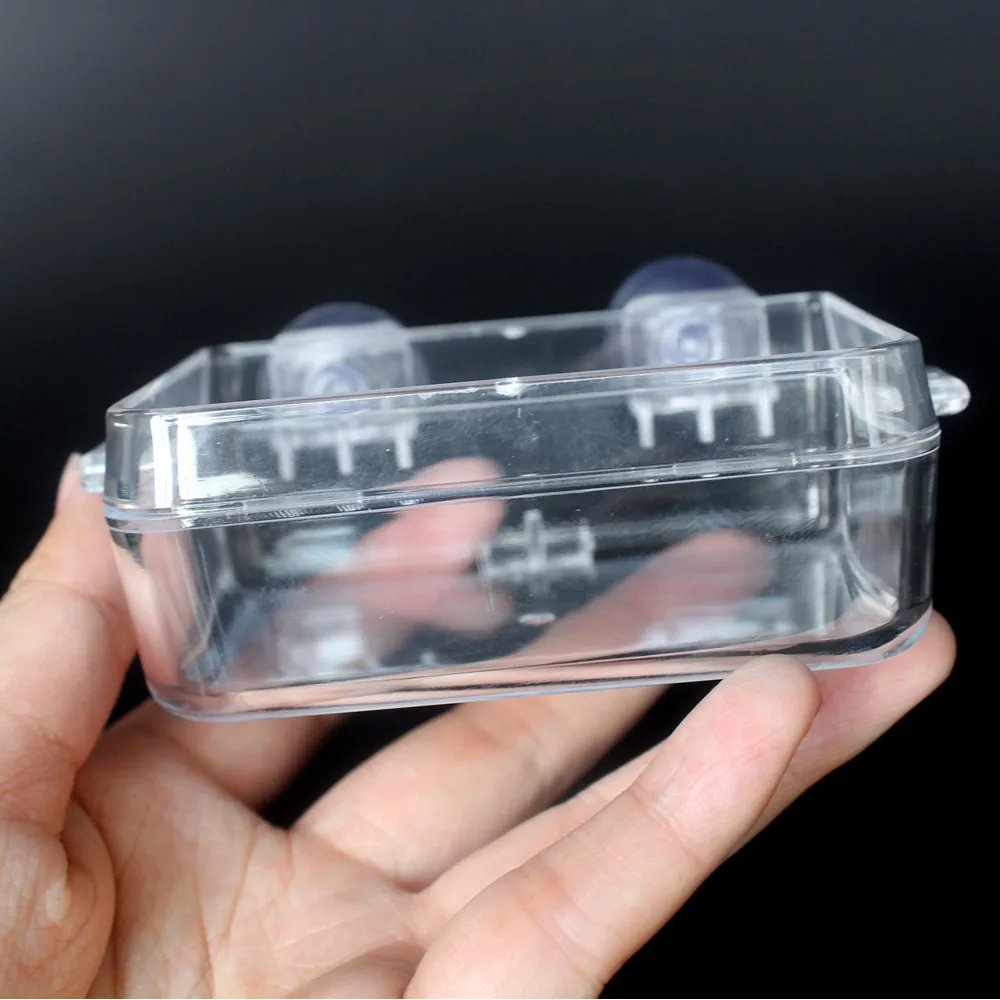 Nomoy Pet Suction Cup Reptile Feeder Translucent Antiescape Dish For