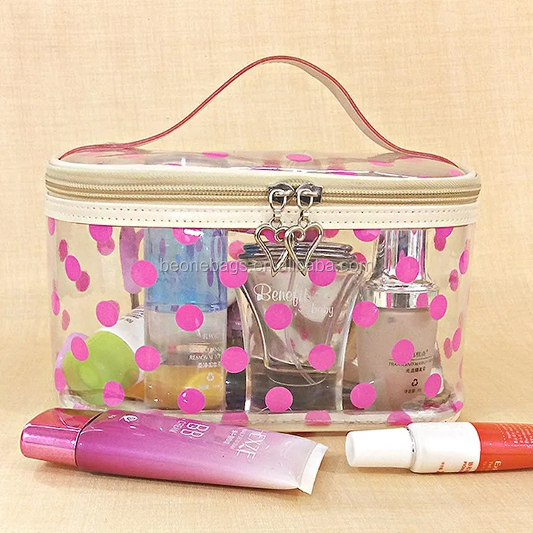 hot pink clear bag